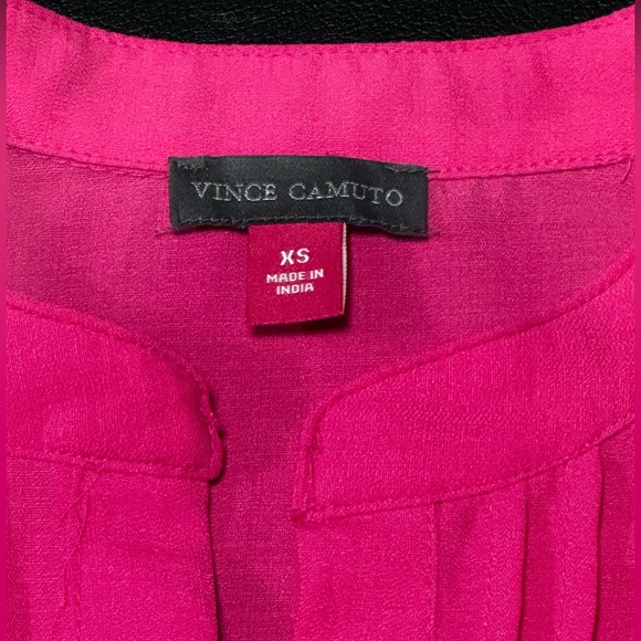 Vince Camuto Hot Pink Ruffle-Sleeve Blouse - Picture 2 of 7